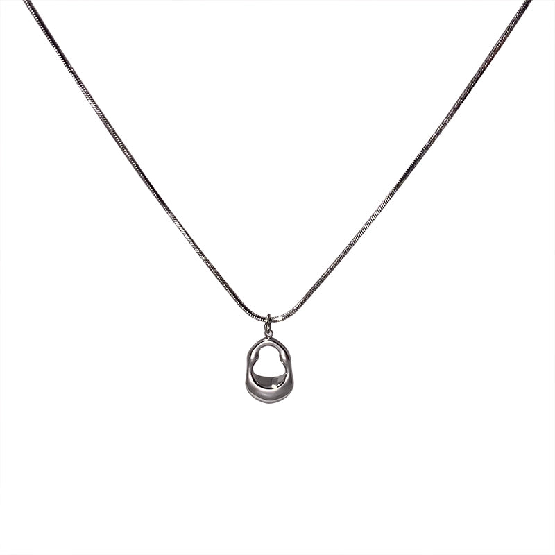 Accessible Luxury Women's Titanium Steel Decoration Sweater Chain Water Drop Pendant