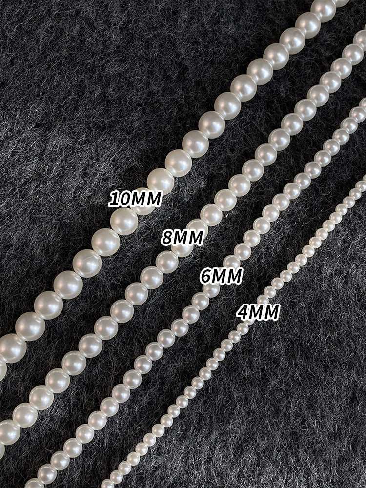 Accessible Luxury Australian White Perfect Circle Pearl Women's Sweater Chain Magnetic Buckle