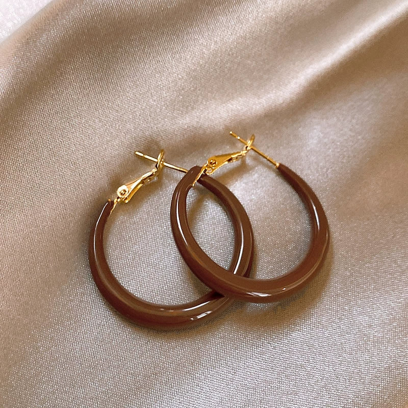 Gold Small Pieces of Silver Unique Hoop Earrings Female Special Interest Light Luxury Fancy Stud Earrings 2024 New Arrival Best Selling Earrings