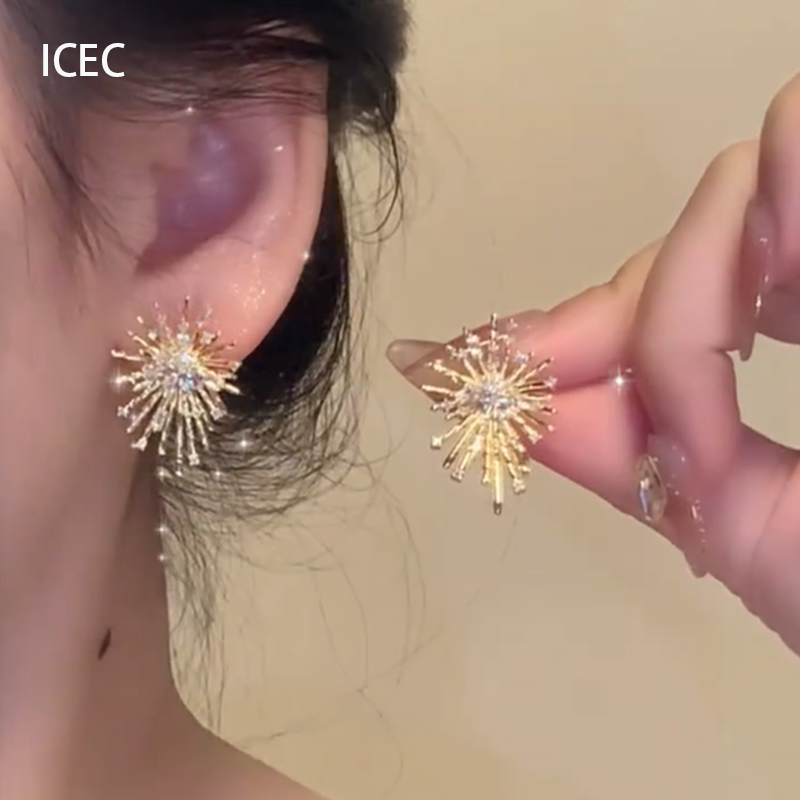 Fireworks Earrings Unique Stud Earrings
