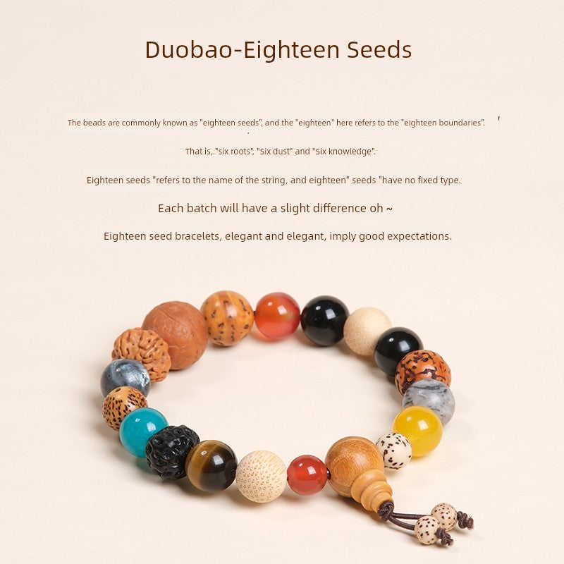Hangzhou Bodhi 18-Seed Bracelet 18-Seed Bracelet Men and Women Safe and Sound Buddha Beads Bracelet Buddha Beads Student Hand Toy Chain New Year