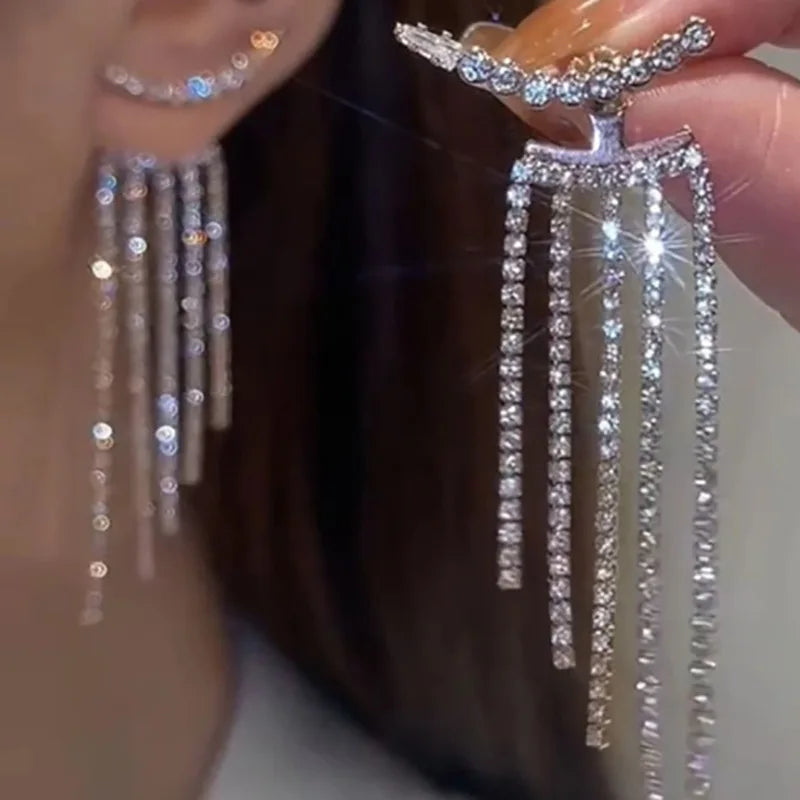 Y2K Irregular Liquid Earrings for Women Silver Color Hip-Hop Punk Fashion Geometric Earring