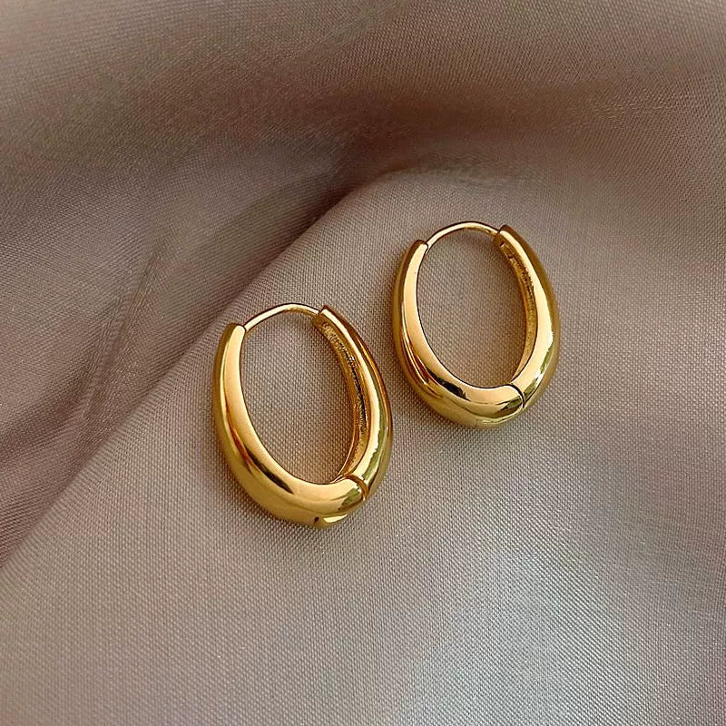 Retro Hong Kong Style Elegant Stud Earrings for Women 2025 New Arrival Best Selling Internet Celebrity Niche Style Fancy Stud Earrings Golden Versatile Stud Earrings