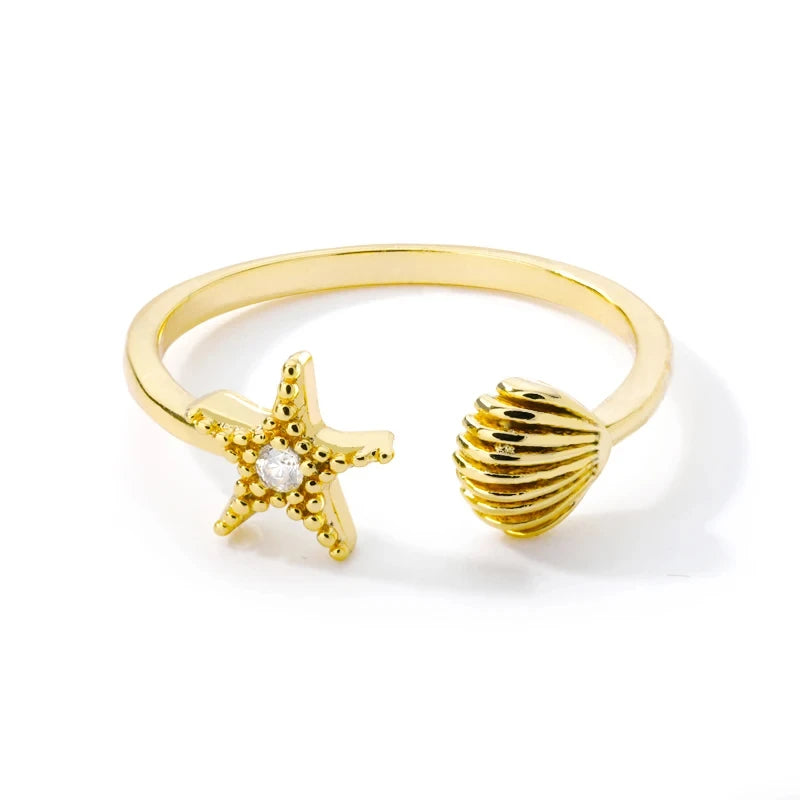 Stainless Steel Lotus Flower Ring for Women Gold Color Vintage Stone Opal Oval Flower Ring Fashion Aesthetic Jewelry Gift